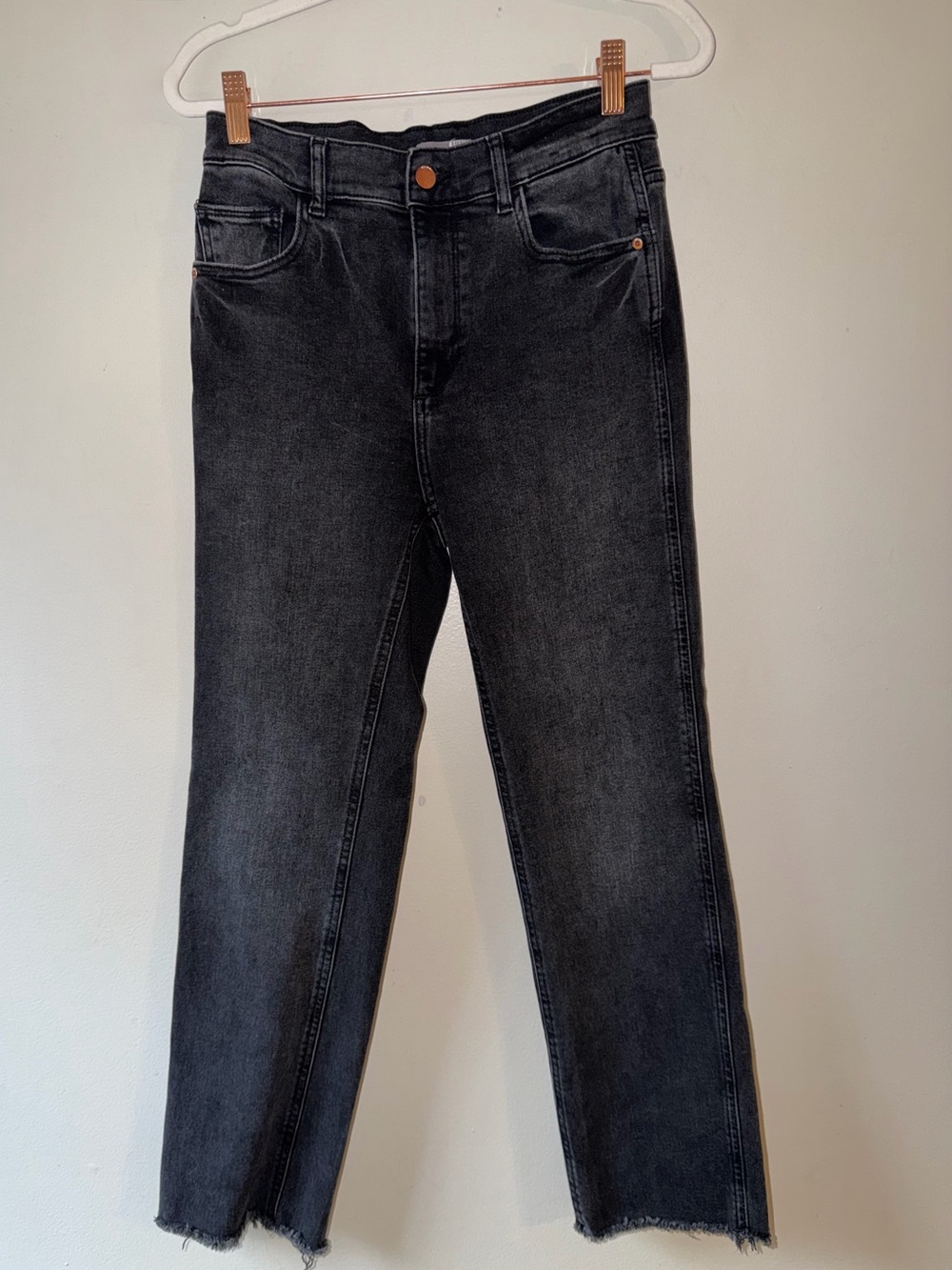 DL1961 Patti Straight High Rise Vintage Ankle Jeans Size 27 Corvus Black NWOT